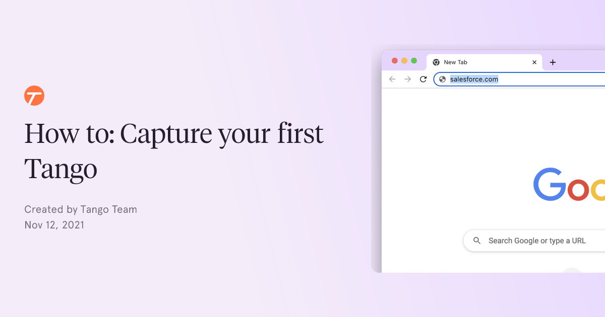 How to: Capture your first Tango
