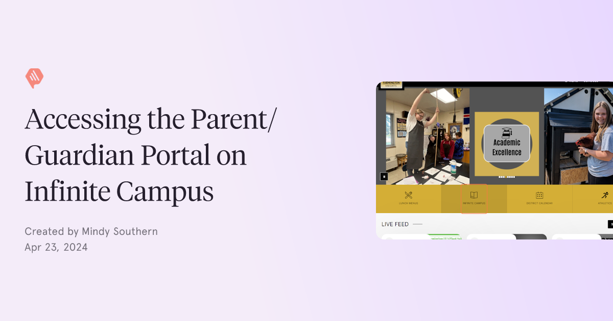 Accessing the Parent/Guardian Portal on Infinite Campus